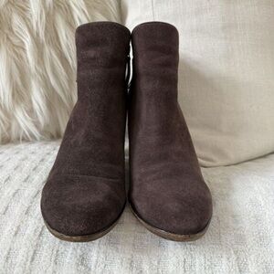 Elegant Brown Suede Ankle Boots